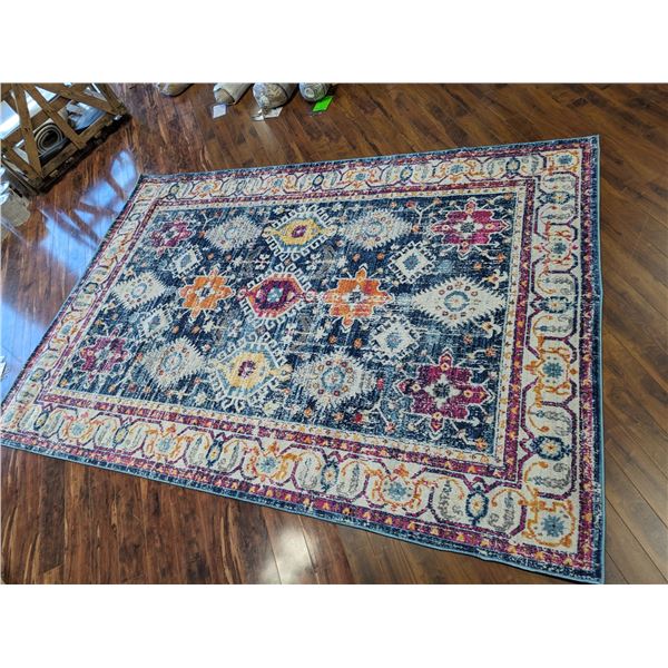 SUNSHINE RUGS INC 7' X 10' AREA RUG "SPLASH 2801 NAVY" - MADE IN TURKEY