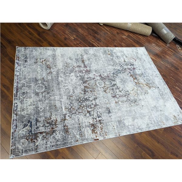 SUNSHINE RUGS INC 5' X 8' AREA RUG  MERAKI 1145 GREY  - MADE IN TURKEY