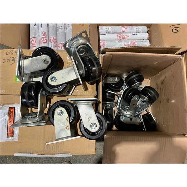 BOX OF 14 HEAVY DUTY CASTORS