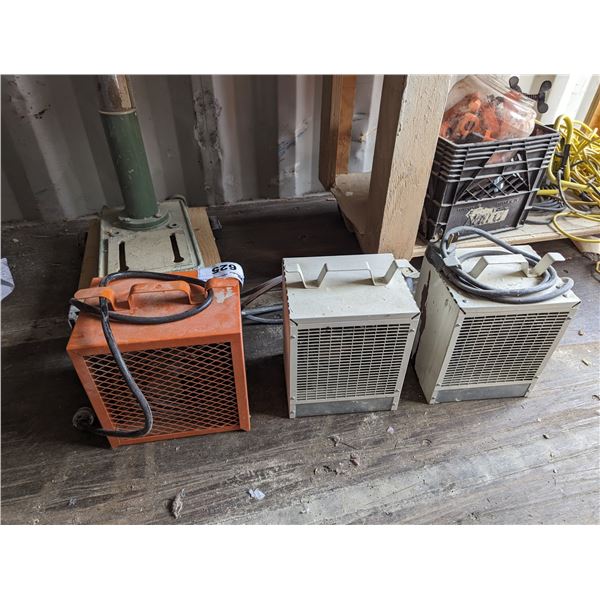 GROUP LOT OF 3 X 220V ELECTRIC CONSTRUCTION HEATERS