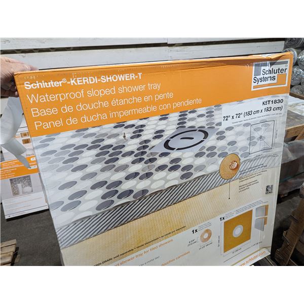 SCHLUTER-KERDI-SHOWER-T 72" X 72" KST1830 WATERPROOF SLOPED SHOWER TRAY FOR TILED SHOWERS