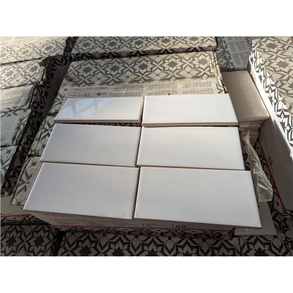 ANATOLIA  SMALL CERAMIC SUBWAY TILE "SOHO CANVAS WHITE GLOSSY" 3" X 6" X 88 PCS X