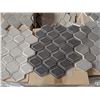 Image 2 : NOVA HEX HEXAGON CERAMIC TILE 12.5" X 14.25" X 9 SHEETS X 10.35 SQ FT BOX X 47 BOXES TOTAL COVERAGE