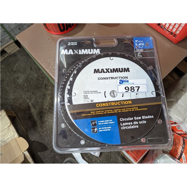 2 NEW 12  SAW BLADES - 32 & 80 TOOTH