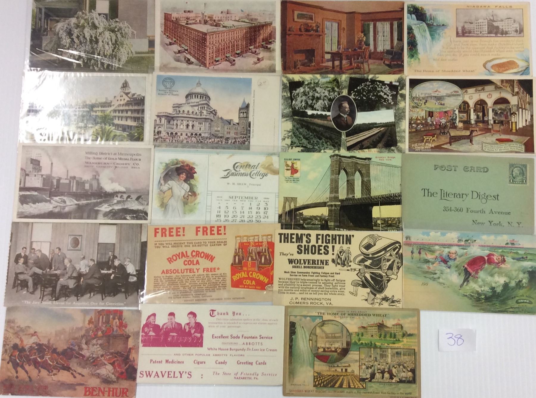 Advertising 40 Early Postcards