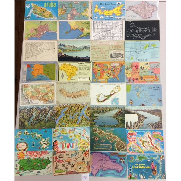 Maps on Postcards Approx. 80