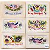 Image 1 : Novelty - Woven in Silk Patriotic US Flag Postcards 22 Total