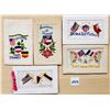 Image 2 : Novelty - Woven in Silk Patriotic US Flag Postcards 22 Total