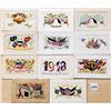 Image 3 : Novelty - Woven in Silk Patriotic US Flag Postcards 22 Total