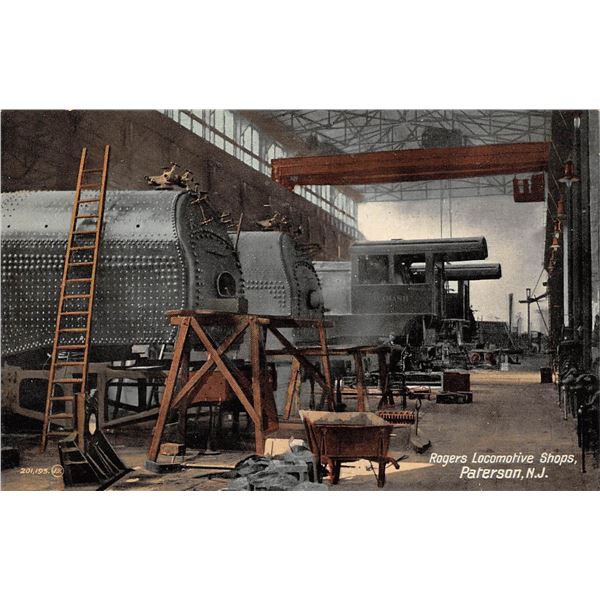 3 Paterson, New Jersey Locomotive Factory Postcards