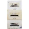 Image 2 : 7 Woven in Silk Ocean Liner Ship Postcards