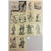 Image 1 : Set of 16 Paris Island Boot Camp Black & White Military Comic Postcards