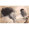 Image 2 : Set of 6 Rotograph Real Photo Ladies & Birds Postcards