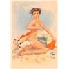 Image 8 : 10 Pin Up Risque Pretty Ladies Doing Activities Postcard Series