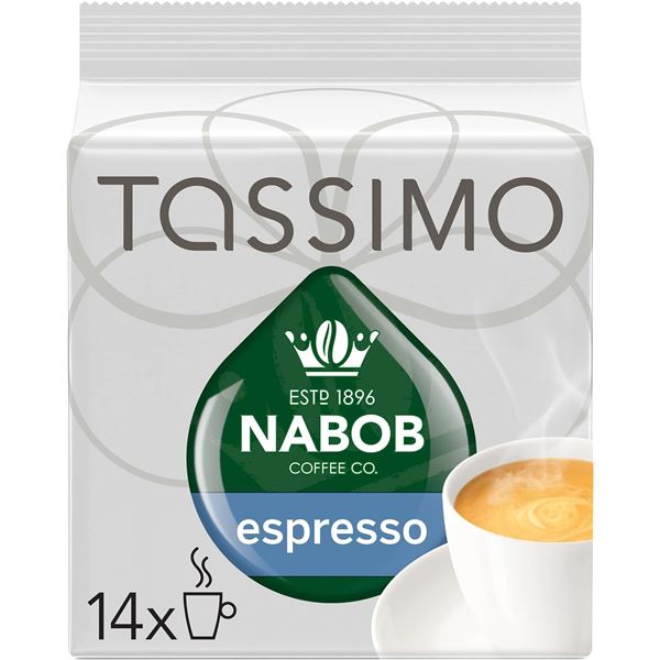 NEW BOX OF 14 TASSIMO NABOB ESPRESSO COFFEE PODS