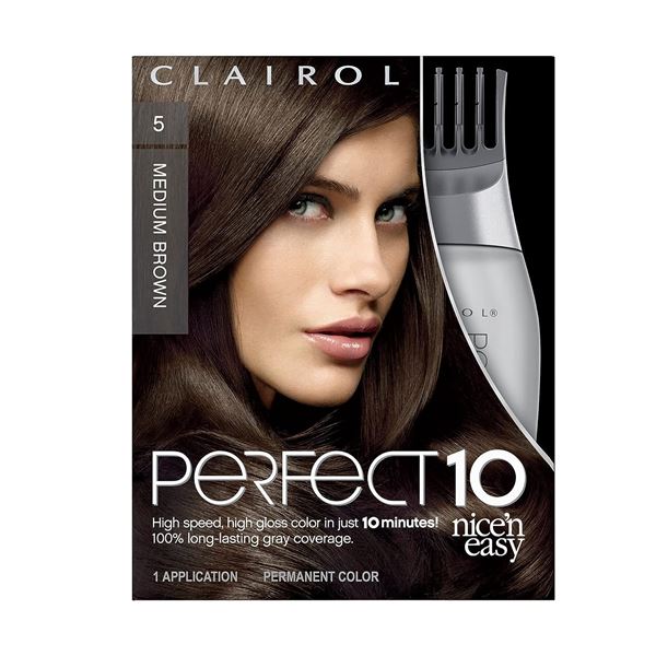 NEW CLAIROL NICE N EASY PERFECT 10 MEDIUM BROWN