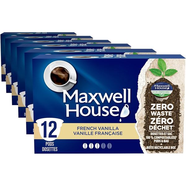 NEW CASE OF 6 BOXES WITH MAXWELL HOUSE FRENCH