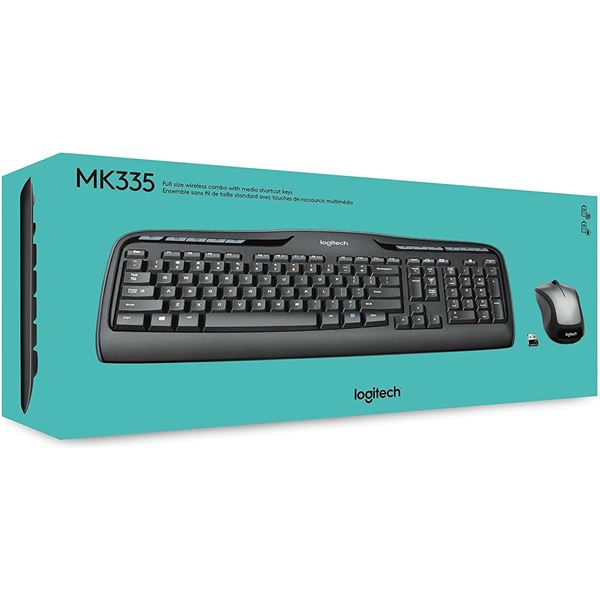 NEW LOGITECH MK335 FULL SIZE WIRELESS COMBO WITH