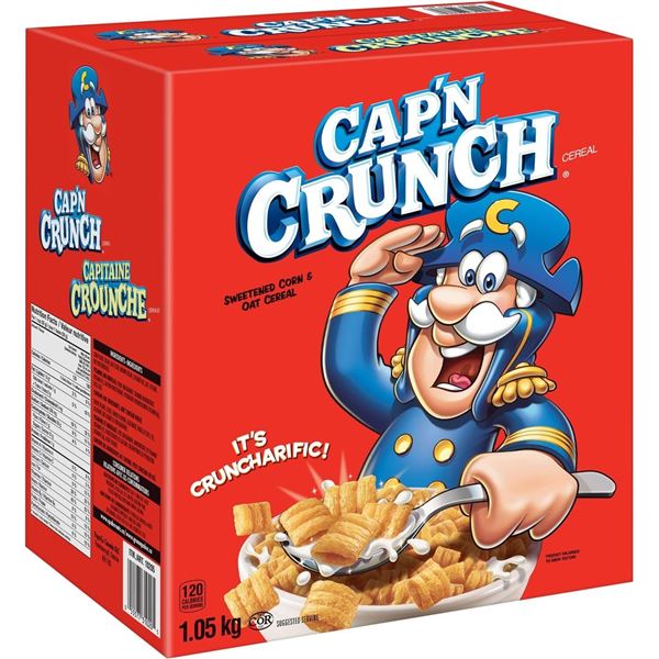 NEW CASE OF 3 BOXES OF CAP'N CRUNCH CEREAL