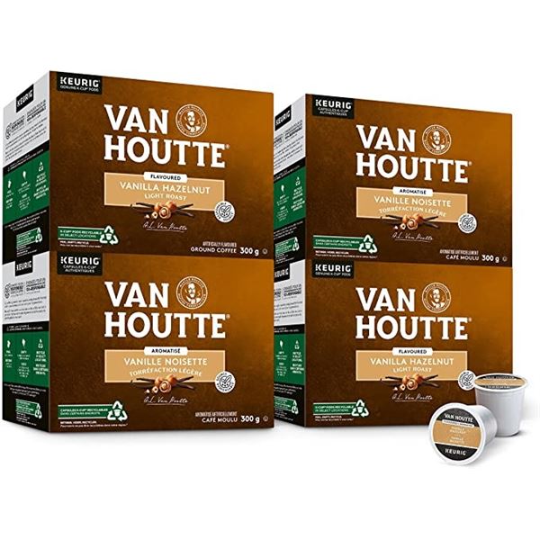 NEW CASE OF 4 BOXES WITH 24 VAN HOUTTE VANILLA