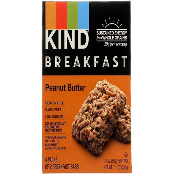 NEW BOX WITH 8 KIND PEANUT BUTTER BREAKFAST BARS