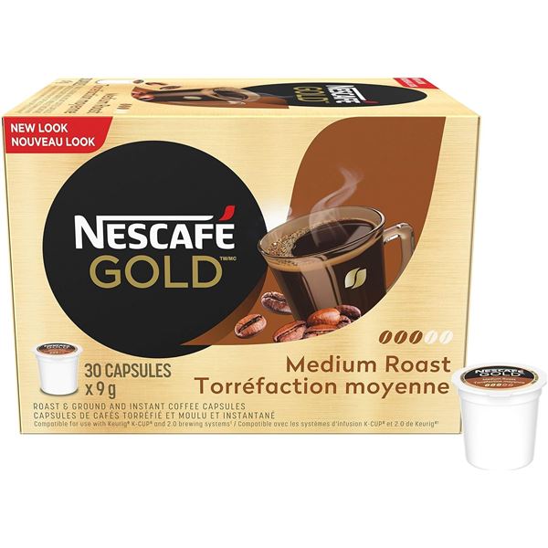 NEW BOX WITH 30 KEURIG K CUP COFFEE CAPSULES OF