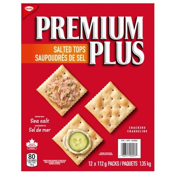 NEW CHRISTIE PREMIUM PLUS SALTED TOPS CRACKERS