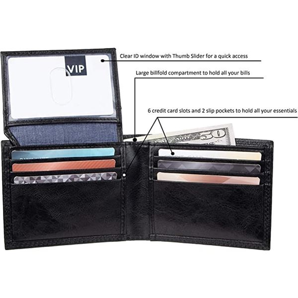 NEW AMAZON ESSENTIALS MENS RFID BLOCKING BIFOLD