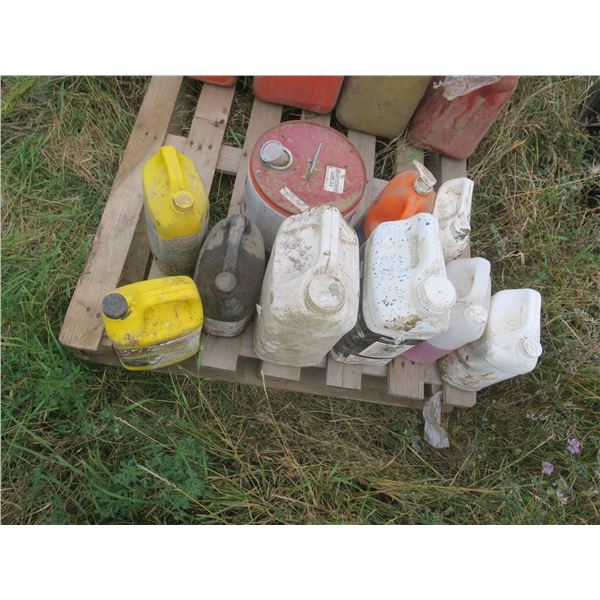 assorted fluids - antifreeze , oil, waterproofer, etc.