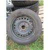 Image 5 : 5x 5-bolt rims and tires - 5x115, 4x P205/60R16 Goodyears, 1x 225/60R16 Winguard