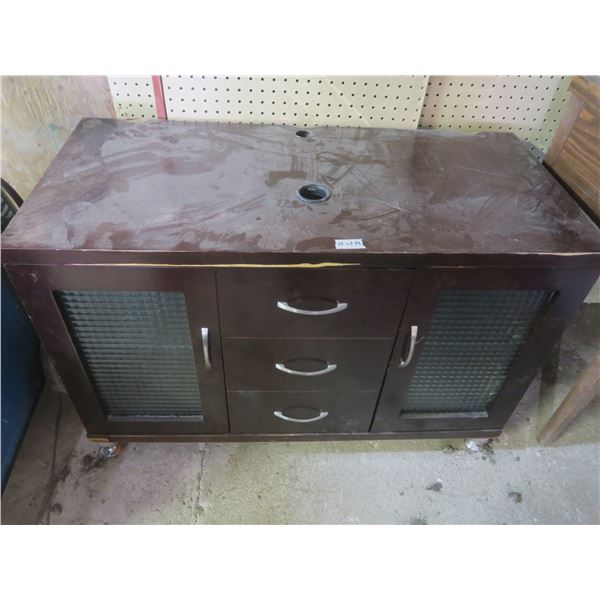 wooden tv stand - 39.5"x18.5"x26"H