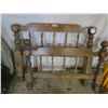 Image 1 : vintage wooden twin headboard and footboard