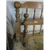 Image 2 : vintage wooden twin headboard and footboard