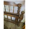Image 3 : vintage wooden twin headboard and footboard