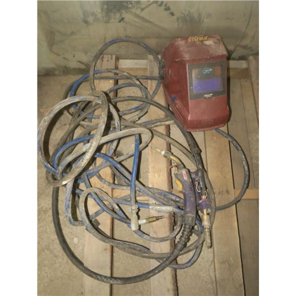 acetylene hoses and welding mask