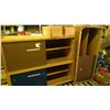 Image 4 : 3 – ¾ “ plywood storage cabinets w/sliding doors (l-60”,w-30”,h-24”)