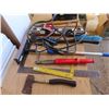 Image 2 : assorted levels , hatchet , jumper cables , carpenters square