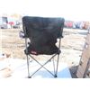 Image 2 : Folding Lawn Chair - Black - with Cup Holder