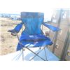Image 1 : Folding Lawn Chair - Blue - with Cup Holder