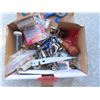 Image 2 : Box of MISC Hardware items: Cable Lock, Bearing, Shaft Seal, Plug Ins, Saw blades, Assorted Nuts-Bol