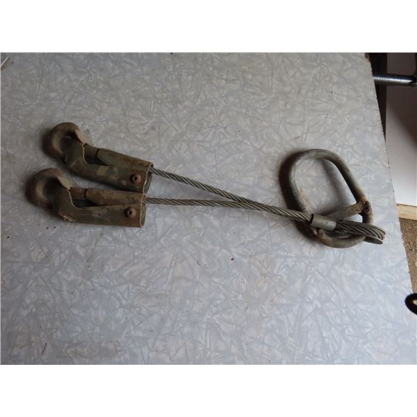 steel cable with hooks for hoisting