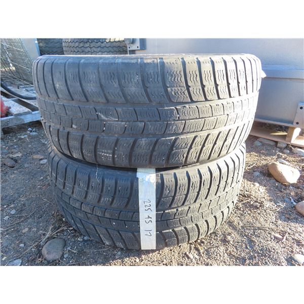 two 225-45-r17 M+S michellin tires