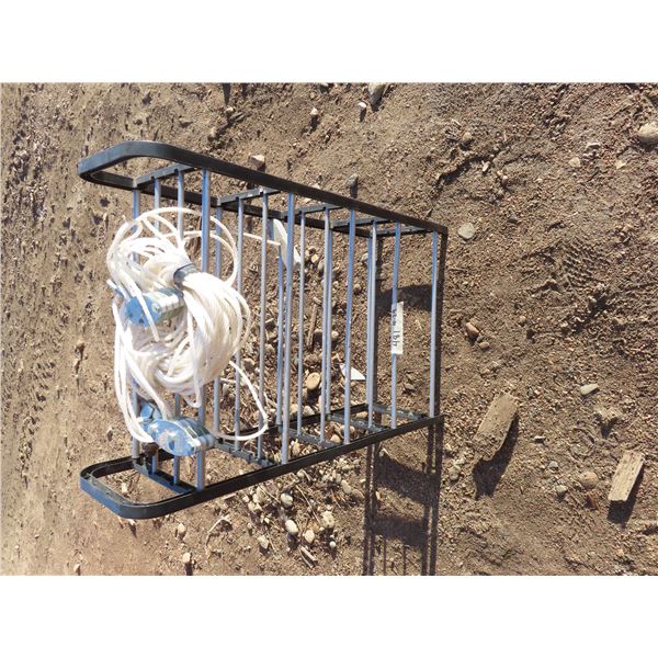 rope hoist pulley system with boot rack
