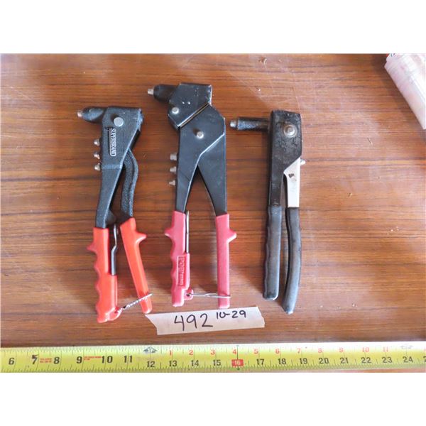 set of three rivet tools