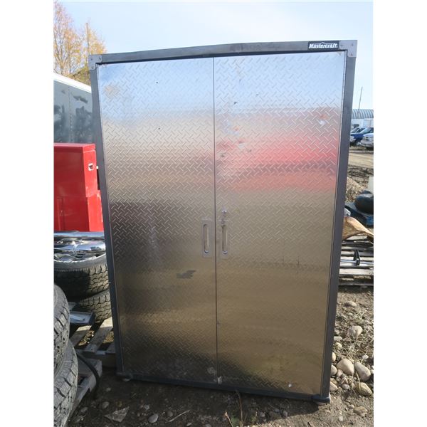 stand up lockable tool shed 48" wide and 70" tall maximum brand