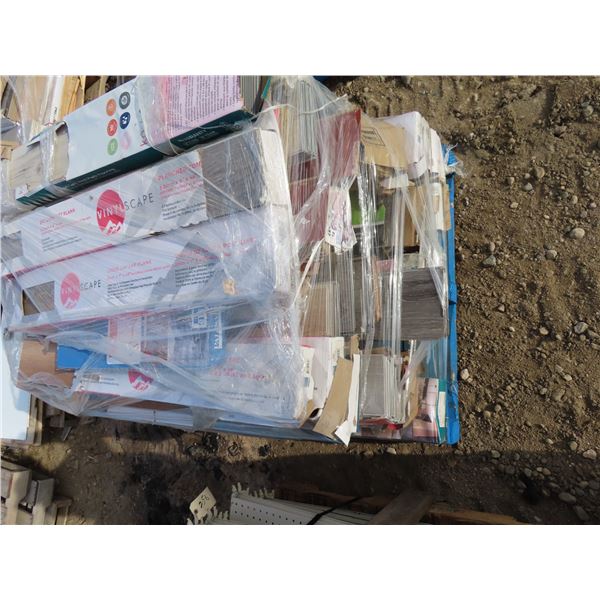 very large pallet full of misc laminate flooring bulk deal for any project accent wall