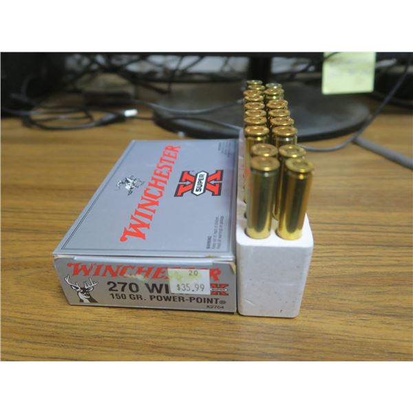 Winchester 270 150gr. Power-point bullets - box of 20