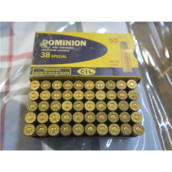 Dominion 38 special 158 gr. Bullets - box of 50
