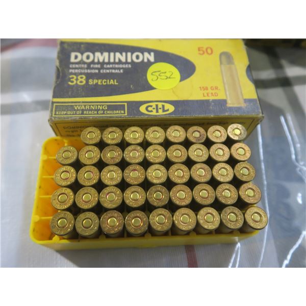Dominion 38 special 158 gr. Bullets - box of 44
