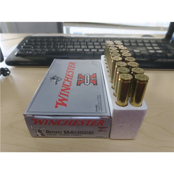 Winchester Super X 8mm Mauser 170 gr. Power-point bullets
